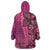 Samoan Pacific Tribal Flower Geometric Art Tattoos Wearable Blanket Hoodie Siapo Pattern Romantic Rose - Polynesian Pride