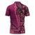 Samoan Pacific Tribal Flower Geometric Art Tattoos Zipper Polo Shirt Siapo Pattern Romantic Rose - Polynesian Pride