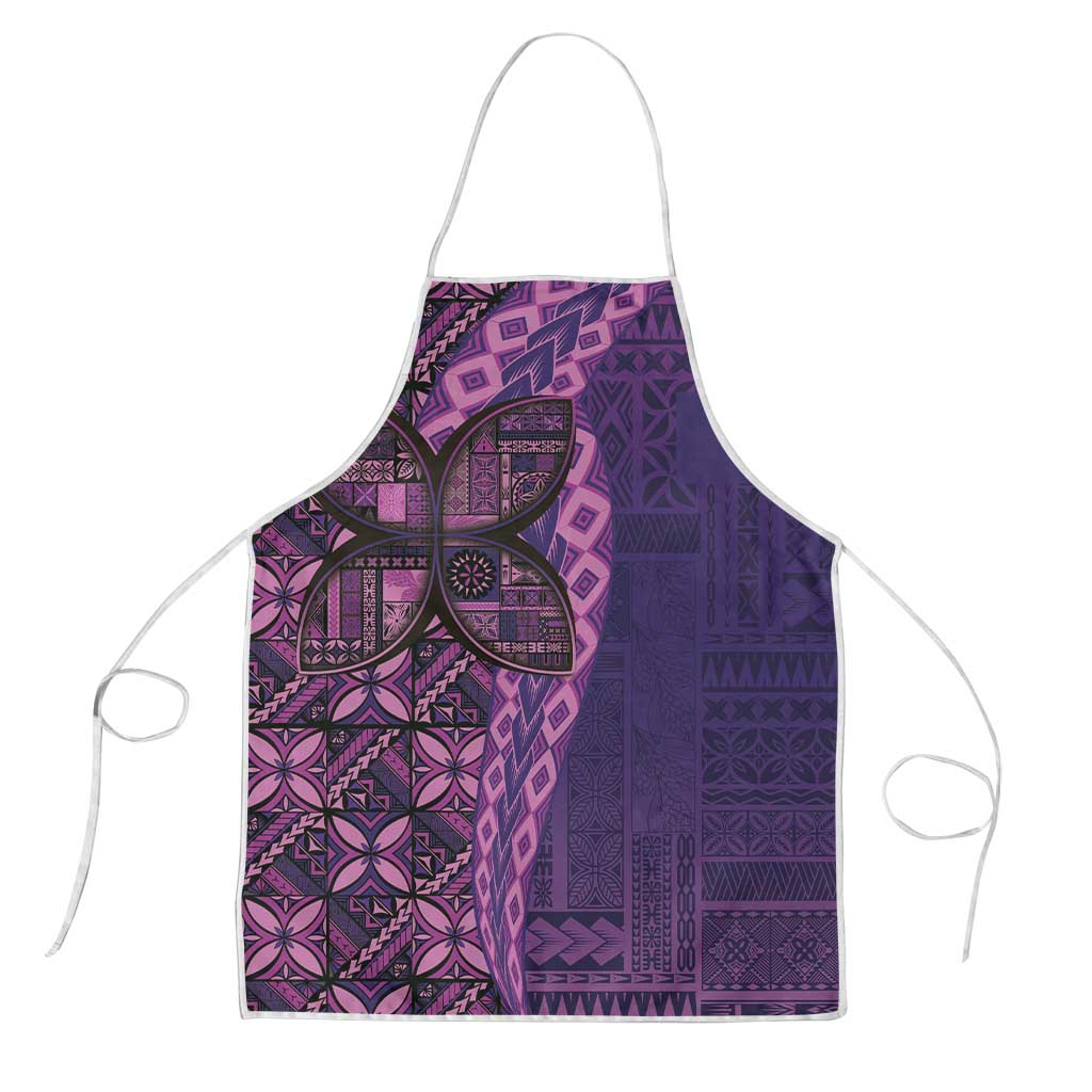 Samoan Pacific Tribal Flower Geometric Art Tattoos Apron Siapo Pattern Purple Haze - Polynesian Pride