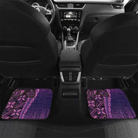 Samoan Pacific Tribal Flower Geometric Art Tattoos Car Mats Siapo Pattern Purple Haze - Polynesian Pride