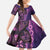 Samoan Pacific Tribal Flower Geometric Art Tattoos Family Matching Summer Maxi Dress and Hawaiian Shirt Siapo Pattern Purple Haze - Polynesian Pride