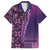 Samoan Pacific Tribal Flower Geometric Art Tattoos Family Matching Summer Maxi Dress and Hawaiian Shirt Siapo Pattern Purple Haze - Polynesian Pride