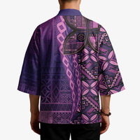 Samoan Pacific Tribal Flower Geometric Art Tattoos Kimono Siapo Pattern Purple Haze - Polynesian Pride