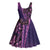 Samoan Pacific Tribal Flower Geometric Art Tattoos Midi Dress Siapo Pattern Purple Haze - Polynesian Pride