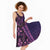 Samoan Pacific Tribal Flower Geometric Art Tattoos Midi Dress Siapo Pattern Purple Haze - Polynesian Pride