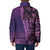 Samoan Pacific Tribal Flower Geometric Art Tattoos Padded Jacket Siapo Pattern Purple Haze - Polynesian Pride
