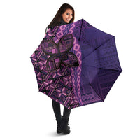 Samoan Pacific Tribal Flower Geometric Art Tattoos Umbrella Siapo Pattern Purple Haze - Polynesian Pride