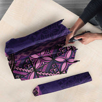 Samoan Pacific Tribal Flower Geometric Art Tattoos Umbrella Siapo Pattern Purple Haze - Polynesian Pride