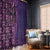 Samoan Pacific Tribal Flower Geometric Art Tattoos Window Curtain Siapo Pattern Purple Haze - Polynesian Pride