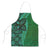 Samoan Pacific Tribal Flower Geometric Art Tattoos Apron Siapo Pattern Emerald Glow - Polynesian Pride