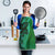 Samoan Pacific Tribal Flower Geometric Art Tattoos Apron Siapo Pattern Emerald Glow - Polynesian Pride