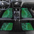 Samoan Pacific Tribal Flower Geometric Art Tattoos Car Mats Siapo Pattern Emerald Glow - Polynesian Pride
