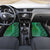 Samoan Pacific Tribal Flower Geometric Art Tattoos Car Mats Siapo Pattern Emerald Glow - Polynesian Pride