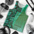 Samoan Pacific Tribal Flower Geometric Art Tattoos Men Tank Top Siapo Pattern Emerald Glow - Polynesian Pride