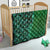 Samoan Pacific Tribal Flower Geometric Art Tattoos Quilt Siapo Pattern Emerald Glow - Polynesian Pride