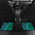Samoan Pacific Tribal Flower Geometric Art Tattoos Car Mats Siapo Pattern Turquoise Tide - Polynesian Pride