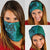 Samoan Pacific Tribal Flower Geometric Art Tattoos Neck Gaiter Siapo Pattern Turquoise Tide LT03