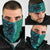 Samoan Pacific Tribal Flower Geometric Art Tattoos Neck Gaiter Siapo Pattern Turquoise Tide LT03