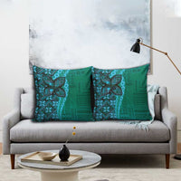 Samoan Pacific Tribal Flower Geometric Art Tattoos Pillow Cover Siapo Pattern Turquoise Tide LT03 - Polynesian Pride
