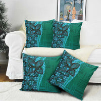 Samoan Pacific Tribal Flower Geometric Art Tattoos Pillow Cover Siapo Pattern Turquoise Tide LT03 - Polynesian Pride
