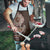 Fijian Masi Tribal Tattoos Art Pattern Apron Brown Color Half Style - Polynesian Pride
