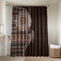 Fijian Masi Tribal Tattoos Art Pattern Bathroom Set Brown Color Half Style - Polynesian Pride
