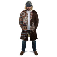 Fijian Masi Tribal Tattoos Art Pattern Cloak Brown Color Half Style - Polynesian Pride