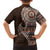 Fijian Masi Tribal Tattoos Art Pattern Kid Hawaiian Shirt Brown Color Half Style - Polynesian Pride
