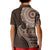 Fijian Masi Tribal Tattoos Art Pattern Kid Polo Shirt Brown Color Half Style - Polynesian Pride