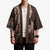 Fijian Masi Tribal Tattoos Art Pattern Kimono Brown Color Half Style - Polynesian Pride