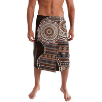Fijian Masi Tribal Tattoos Art Pattern Lavalava Brown Color Half Style - Polynesian Pride