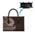 Fijian Masi Tribal Tattoos Art Pattern Leather Bag Brown Color Half Style - Polynesian Pride