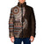 Fijian Masi Tribal Tattoos Art Pattern Padded Jacket Brown Color Half Style - Polynesian Pride