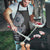 Fijian Masi Tribal Tattoos Art Pattern Apron Navy Color Half Style - Polynesian Pride