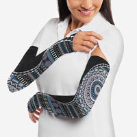 Fijian Masi Tribal Tattoos Art Pattern Arm Sleeves Navy Color Half Style - Polynesian Pride