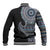 Fijian Masi Tribal Tattoos Art Pattern Baseball Jacket Navy Color Half Style - Polynesian Pride