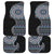Fijian Masi Tribal Tattoos Art Pattern Car Mats Navy Color Half Style - Polynesian Pride