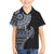 Fijian Masi Tribal Tattoos Art Pattern Kid Hawaiian Shirt Navy Color Half Style - Polynesian Pride