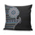Fijian Masi Tribal Tattoos Art Pattern Pillow Cover Navy Color Half Style - Polynesian Pride