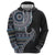 Fijian Masi Tribal Tattoos Art Pattern Zip Hoodie Navy Color Half Style - Polynesian Pride