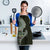 Fijian Masi Tribal Tattoos Art Pattern Apron Green Color Half Style - Polynesian Pride