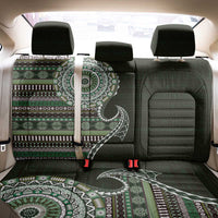 Fijian Masi Tribal Tattoos Art Pattern Back Car Seat Cover Green Color Half Style - Polynesian Pride
