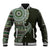 Fijian Masi Tribal Tattoos Art Pattern Baseball Jacket Green Color Half Style - Polynesian Pride