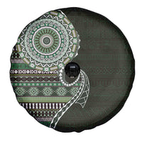 Fijian Masi Tribal Tattoos Art Pattern Spare Tire Cover Green Color Half Style LT03 - Polynesian Pride