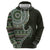 Fijian Masi Tribal Tattoos Art Pattern Zip Hoodie Green Color Half Style - Polynesian Pride