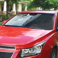 Fijian Masi Tattoos Auto Sun Shade with Tapa Tribal Pattern - Polynesian Pride