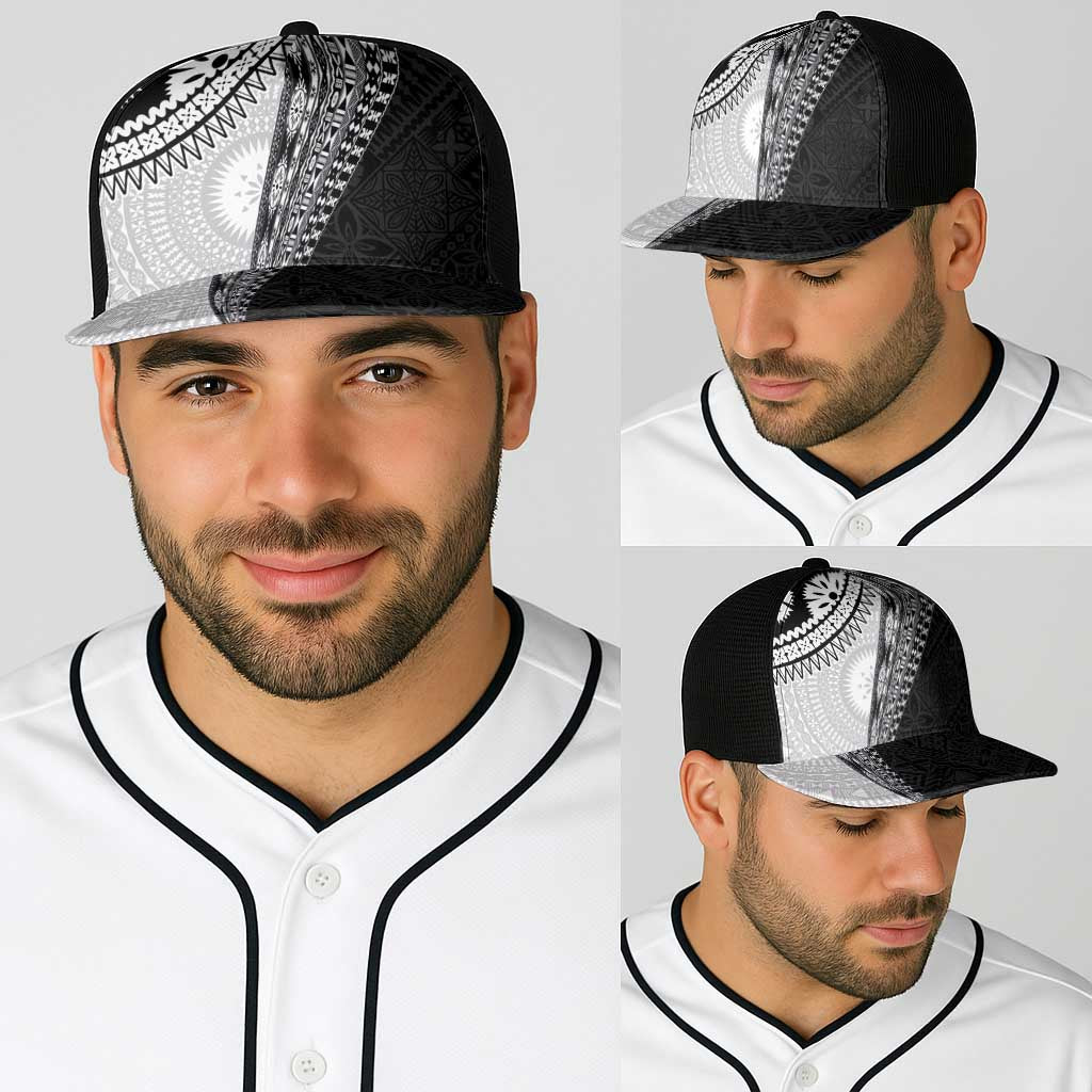 Fijian Masi Tattoos Baseball Net Cap with Tapa Tribal Pattern - Polynesian Pride