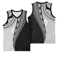 Fijian Masi Tattoos Basketball Jersey with Tapa Tribal Pattern LT03 - Polynesian Pride