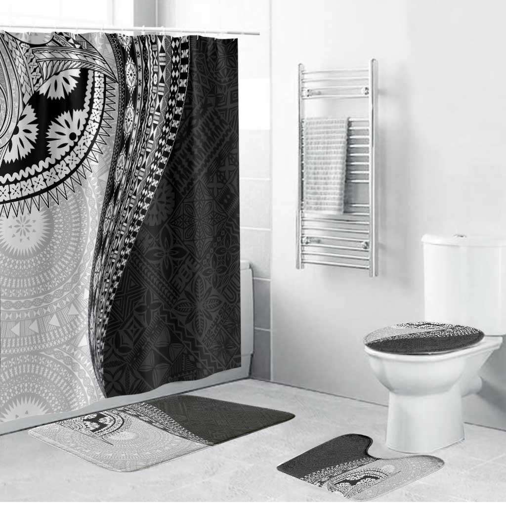 Fijian Masi Tattoos Bathroom Set with Tapa Tribal Pattern - Polynesian Pride