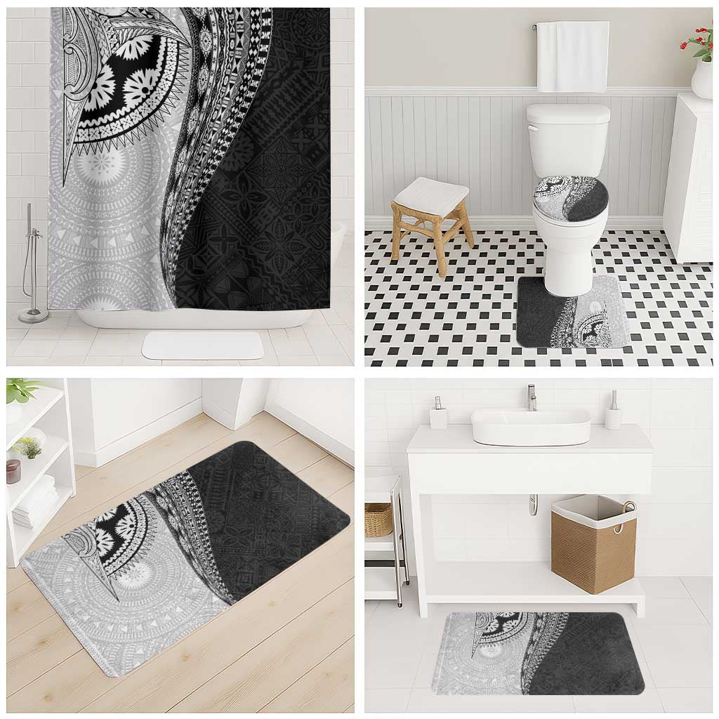 Fijian Masi Tattoos Bathroom Set with Tapa Tribal Pattern - Polynesian Pride